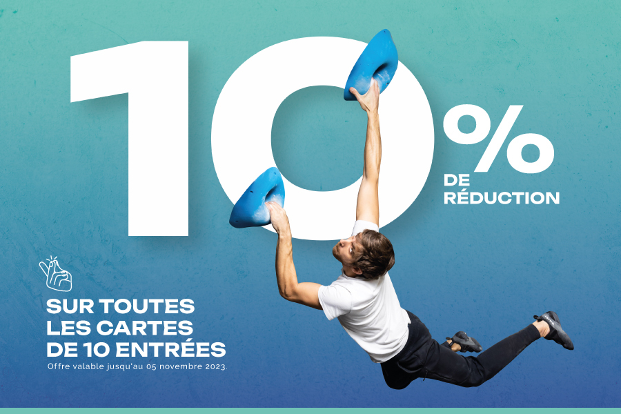 Promo carte de 10 entrées Climb Up
